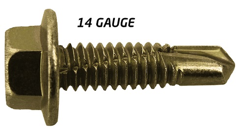 SCREW SDM HEX BARE ZINC 14-20 X 22